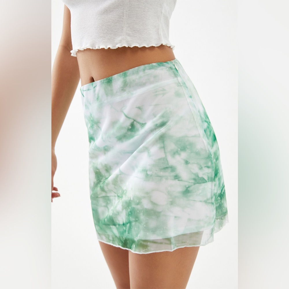 LA Hearts Mesh Mini Skirt